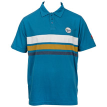 Miller Lite Beer Logo Stripes Polo Shirt Blue - £24.69 GBP