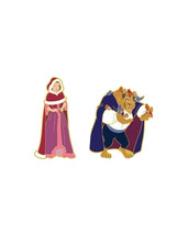 Disney Beauty &amp; the Beast Belle Princess Enchanted Winter LE 2000 2 pin Set - £23.74 GBP