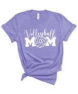 Volleyball Mom Unisex Ringspun Cotton Heather Bella + Canvas Jersey Tee ... - £11.91 GBP+