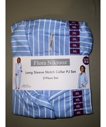Flora Nikrooz Long Sleeve Notch Collar 2-Piece PJ Set Blue Women’s XXL (... - $46.18 CAD