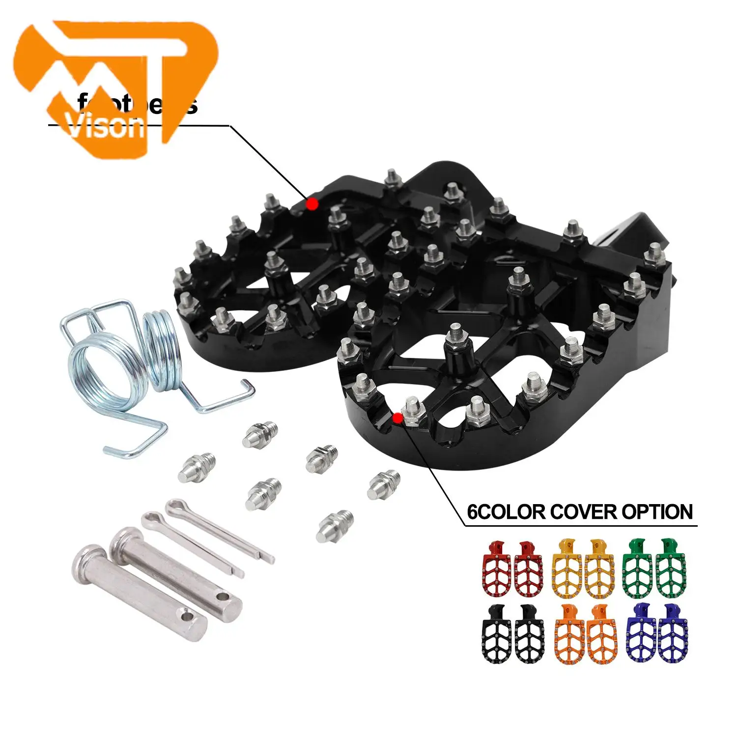 Footpegs Motorcycle CNC Footrests Aluminium Alloy Foot Pegs Rests Pedals... - $37.56+