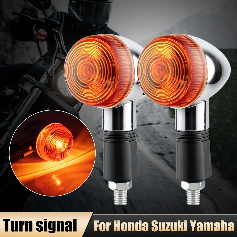 Universal Motorcycle LED Turn Signal Lights, Amber Blinker Indicators for Suzu - £15.93 GBP