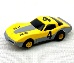 TYCO HO Super Cliff Hanger X2 1983 Corvette Slot Car Yellow No 7052 Hong Kong - £61.37 GBP