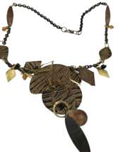 Vintage Necklace Mod Metal Light Weight Geo danglers Animal Print Tribal... - £15.63 GBP