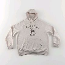BURLEBO Men’s XL Fleece Hoodie Soft Midweight Pullover Light Tan Brown B... - $47.50