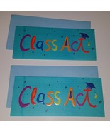 2 Graduation Greeting Cards Lot Gift Card Holder Congratulations Class Act - £10.27 GBP