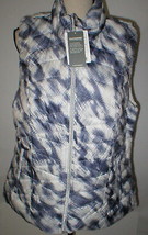 New $168 Athleta Womens White Gray Vest XL Warm NWT Featherdry 800 Fill Down Ble - £181.30 GBP