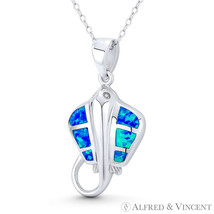Stingray Sealife Boho Lab-Created Opal Statement Pendant in 925 Sterling Silver - £38.85 GBP+