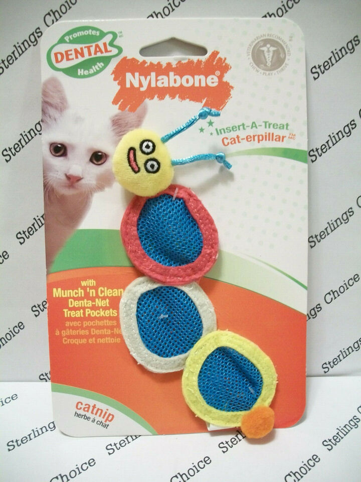 Nylabone Insert-A-Treat Cat-erpillar with Catnip Dental Cat Toy - $7.71