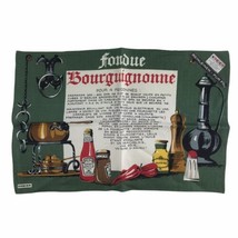 Vintage Kreier Fondue Bourguignonne Heinz Ketchup Irish Linen Dish Towel... - $13.28