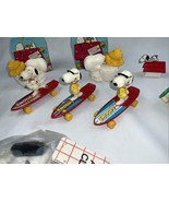 Vtg Estate Sale Peanuts Snoopy Skateboard wind up toy Avon Soap Lot - $52.94 CAD