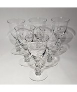 Set of 6 VTG Imperial Glass Twist Stem Clear 4.5&quot; Wine Glasses Cordial 4 oz - £42.96 GBP