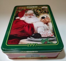 Vintage 1997 Oreo Cookie 85th Anniversary Edition Canister Tin Santa Christmas - £7.78 GBP