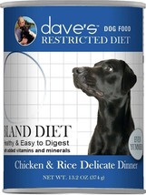 Dave&#39;s Pet Dog Restricted Diet Bland Chicken And Rice 13.2oz. (Case of 12) - £50.60 GBP