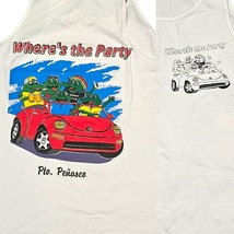 VTG 90s Penasco Mexico Vacation Party Tank Funny Alligator Graphic Beer Drinking - £29.84 GBP