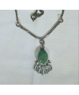 Native American Turquoise Bear Paw Sterling Silver 925 Necklace - £100.90 GBP
