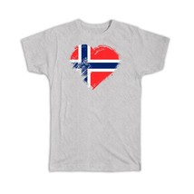 Norwegian Heart : Gift T-Shirt Norway Country Expat Flag Patriotic Flags Nationa - $17.99