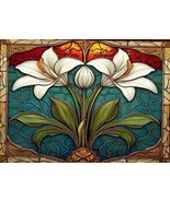 Stain Glass Lilly Cross Stitch Pattern***LOOK***  - $4.15 CAD