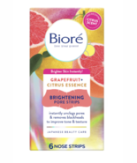 Biore Brightening Pore Strips, Grapefruit + Citrus Essence, 6 Nose Strips - $12.95