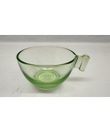 Green Depression/Uranium Glass Teacup 1930&#39;s - $14.27