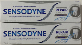 2x Sensodyne with Novamin Repair &amp; Protect Whitening Toothpaste 75ml (Ca... - £20.93 GBP