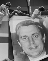 Supporters with Walter Mondale sign at the 1976 Democrat Convention Phot... - $8.81+