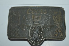 Vintage Coors Banquet Beer Brass Belt Buckle By Adolph Coors Company - £36.60 GBP