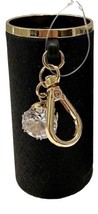 Bath &amp; Body Works Faux Diamond Jewel Charm Mini Mist Spray Holder Black NEW - £14.44 GBP