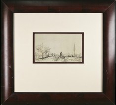 &quot; Six&#39;s Pont &quot; Rembrandt Réamorçage Gravure Signée En Plaque Encadré 18 &quot; x19 &quot; - $682.16