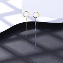 Dongdaemun Fashion Simple Tassel Earrings 925 Tremella Line Ear Pole Sle... - $12.19