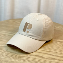 South Korea Capital Letter P Embroidered Quick-Drying Baseball Cap Soft Top All- - £9.37 GBP