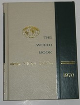 Vtg 1970 The World Book Year Book Yearbook Leather HC 1969 Review Supple... - $18.81