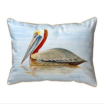 Betsy Drake Summer Pelican Small Outdoor Pillow 11x14 - £39.56 GBP