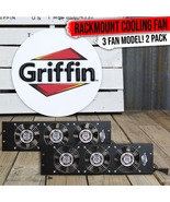 2 PACK - Rackmount Cooling Fan by Griffin | 3U Ultra-Quiet Triple Exhaus... - £87.89 GBP