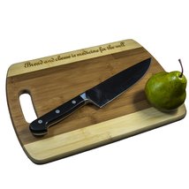Bread and Cheese Is Medicine for the Well Cutting Board 14&#39;&#39;x9.5&#39;&#39;x.5&#39;&#39; Bamboo C - £31.32 GBP