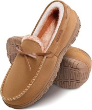 Shoeslocker Men&#39;s Slippers Warm Soft Plush Memory Foam House Slippers No... - $9.79