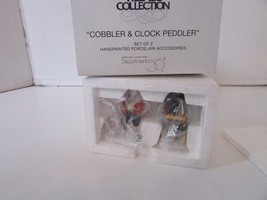 DEPT 56  58394 COBBLER &amp; CLOCK PEDDLER SET OF 2 VILLAGE ACCESS  MIB  L138 - $8.98