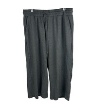 Time And Tru Charcoal Grey Womens Wide Leg Pants Size L Drawstring &amp; Poc... - $18.50