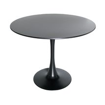 LeisureMod 35&quot; Modern Round Dining Table with Gloss MDF Top  Mid-Centur... - $165.62