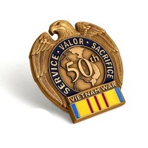 Vietnam War Merchant Marine Service Ribbon Lapel Pin Insignia Made In Usa - $18.99