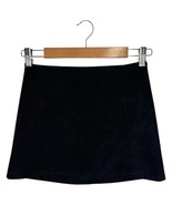 Altard State Mini Skirt Womens S Rory Suede Notch Slit Fitted Flirty Black - $27.71