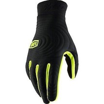 100% Mens Offroad Brisker Xtreme Gloves Black/Fluorescent Yellow 2XL - £35.15 GBP