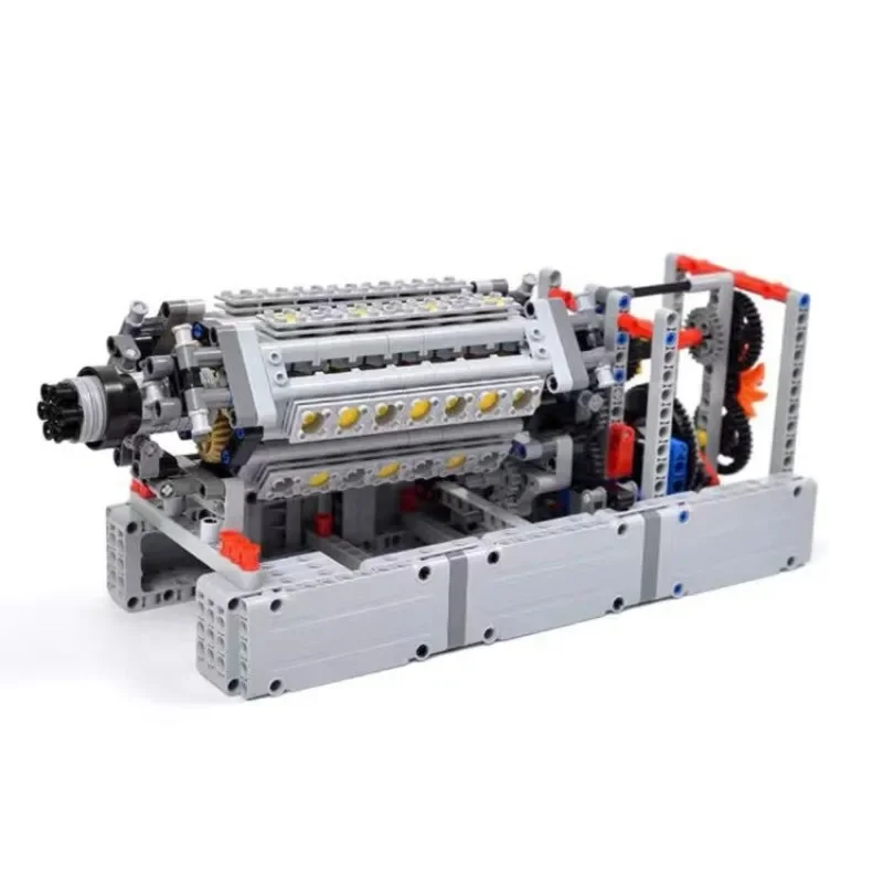 V42 Engine Building Block Model DIY Burner Building Kit 3D Engine Puzzle Toy - £63.28 GBP+