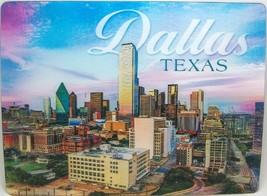 Dallas Texas Skyline Twilight Montage 3D Postcard - $6.99