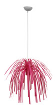 Scratch &amp; Dent Scratch and Dent Present Time Fireworks Bright Pink Pendant Lamp - £29.49 GBP
