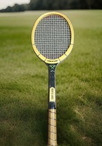 VTG Power King Court Classic Wood Tennis Racket Full Fibre Face Rawhide ... - $17.09