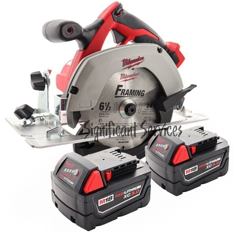 Milwaukee 2630-20 M18 18V Li-Ion 6-1/2&quot; Cordless Circular Saw 3.0 Ah Bat... - $214.95