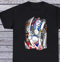 King of heart and Sexy Queen T Shirt, Vintage Poker Old School Clothing Tee - $17.99+