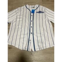 Chevrolet Service Baseball Jersey White Blue Pinstripe Mens XL Official ... - $32.92
