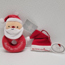 Koala Kids Baby&#39;s First Christmas Santa Rattle Plush &amp; Ornament Set - New! - £12.64 GBP